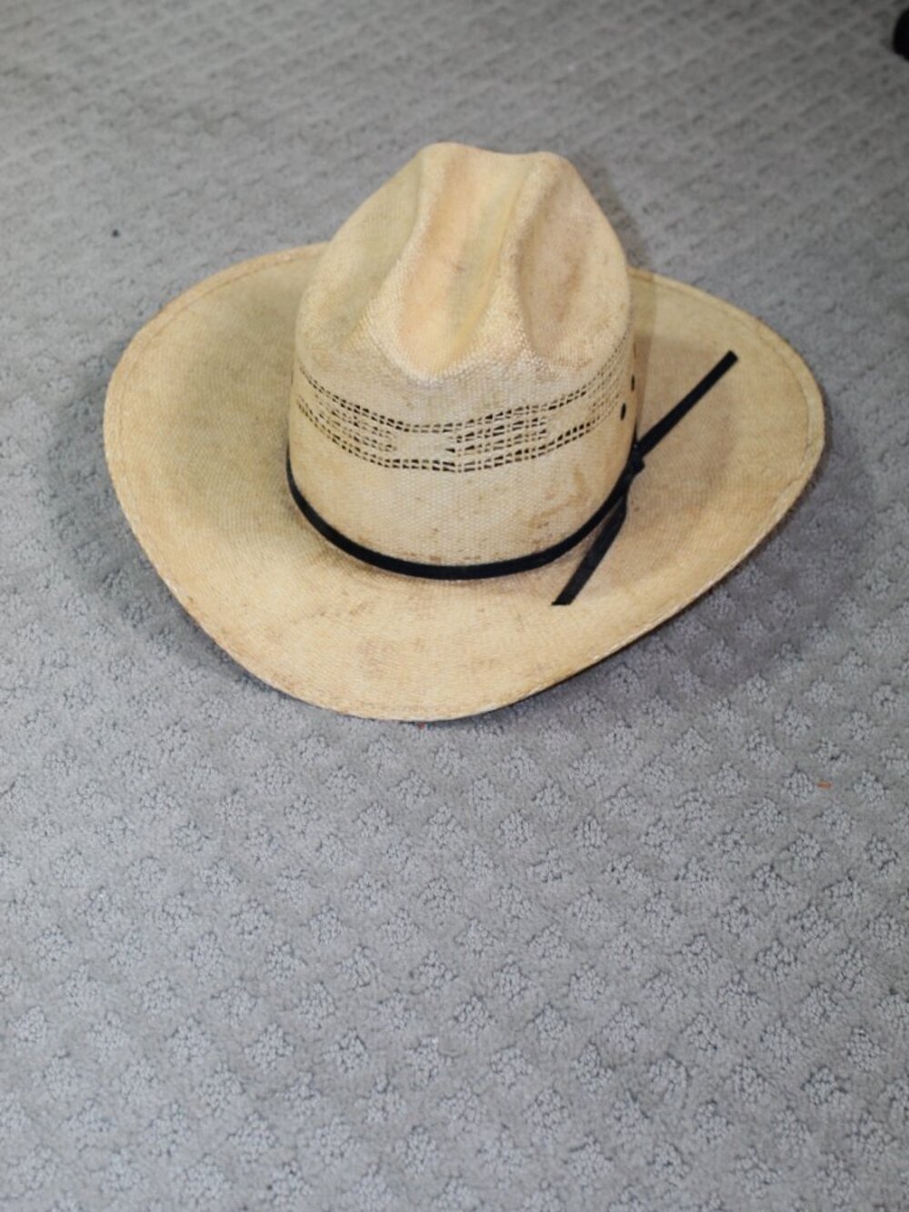 Bangora Men's 24 1/4" Circumference / XL Rigid Straw Cowboy Hat